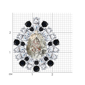 Брошь Diamant - Серебро 925, Кристалл, Фианит (арт. 94-140-00524-1)