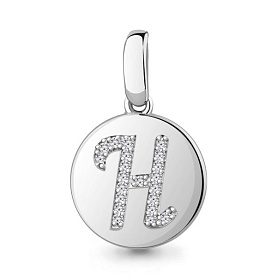 Подвеска Аквамарин - Серебро 925, Фианит (арт. 24026А.5)