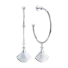 Серьги Diamant - Серебро 925, Фианит, Эмаль (арт. 94-122-02302-1)