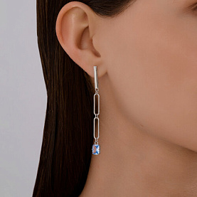 Серьги SOKOLOV - Серебро 925, Фианит (арт. 94026900)