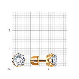 Серьги SOKOLOV - Серебро 925, Фианит (арт. 93022274)