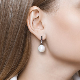 Серьги SOKOLOV - Серебро 925, Жемчуг имитация (арт. 94022197)
