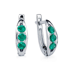 Серьги Platinum Lab. - Платина 950 (арт. ПС-043И-01)