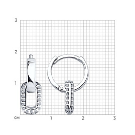 Серьги SOKOLOV - Серебро 925, Фианит (арт. 94026813)