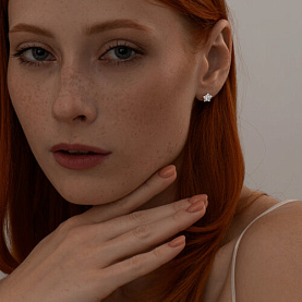 Серьги SOKOLOV - Серебро 925, Фианит (арт. 94020089)