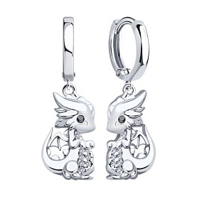 Серьги SOKOLOV - Серебро 925, Фианит (арт. 94026445)