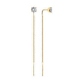 Серьги SOKOLOV - Серебро 925, Фианит (арт. 93022440)