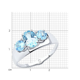 Кольцо Diamant - Серебро 925, Топаз (арт. 94-310-00556-1)