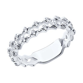 Кольцо SOKOLOV - Серебро 925, Фианит (арт. 94014091)