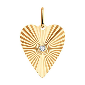 Подвеска Diamant - Золото 585, Фианит (арт. 51-130-02909-1)