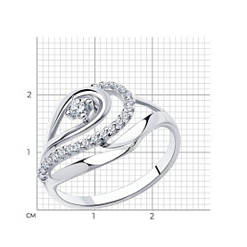 Кольцо Diamant - Серебро 925, Фианит (арт. 94-110-00725-1)