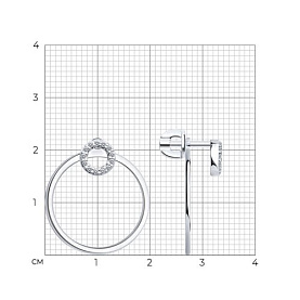 Серьги Diamant - Серебро 925 (арт. 94-122-00012-1)