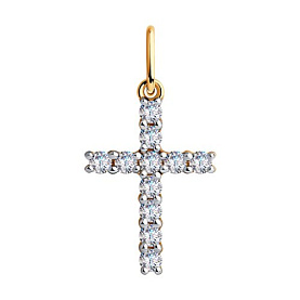 Подвеска SOKOLOV - Золото 585, Фианит (арт. 035851)