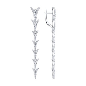 Серьги SOKOLOV - Серебро 925, Фианит (арт. 94027379)