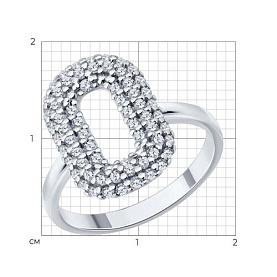 Кольцо SOKOLOV - Серебро 925, Фианит (арт. 94014841)