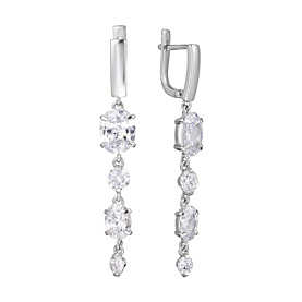 Серьги Мастер Клио - Серебро 925, Фианит (арт. 22С0471Д)