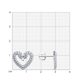 Серьги SOKOLOV - Серебро 925, Фианит (арт. 94026092)