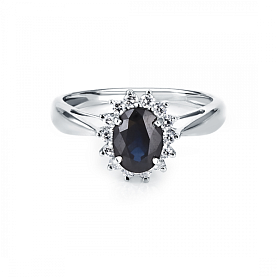 Кольцо Platinum Lab. - Платина 950, Сапфир (арт. ПК-038С-02)