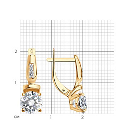 Серьги SOKOLOV - Серебро 925, Фианит (арт. 93020880)