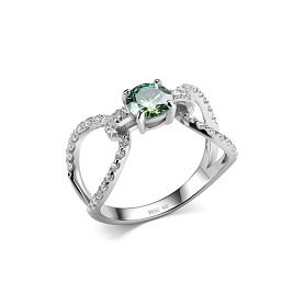Кольцо Дар - Серебро 925, Синтетический муассанит, Фианит (арт. К-2409рс1613900)