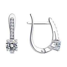 Серьги SOKOLOV - Серебро 925, Фианит (арт. 94025925)