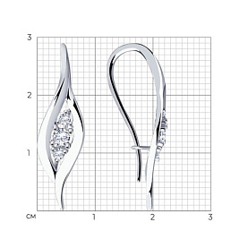 Серьги Diamant - Серебро 925, Фианит (арт. 94-120-00873-1)