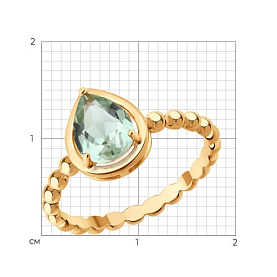 Кольцо SOKOLOV - Серебро 925, Празиолит (арт. 92014694)