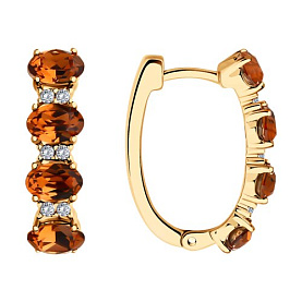 Серьги SOKOLOV - Серебро 925, Swarovski , Фианит (арт. 93022420)