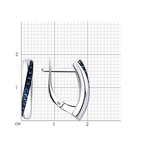 Серьги Diamant - Серебро 925, Фианит (арт. 94-120-02262-1)