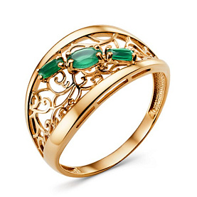 Кольцо ЮФ Династия - Золото 375, Агат (арт. 002561-5480)