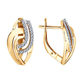 Серьги SOKOLOV - Золото 585, Фианит (арт. 0200778)