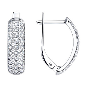 Серьги SOKOLOV - Серебро 925, Фианит (арт. 94020058)