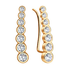 Серьги SOKOLOV - Серебро 925, Фианит (арт. 93021056)