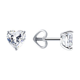 Серьги SOKOLOV - Золото 585, Фианит (арт. 0200655-3)