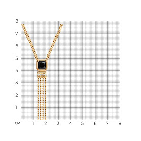 Колье Diamant - Серебро 925, Оникс, Фианит (арт. 93-370-02083-1)