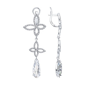 Серьги SOKOLOV - Серебро 925, Фианит (арт. 94027806)