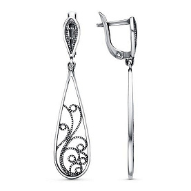 Серьги Красная пресня - Серебро 925 (арт. 33015122)