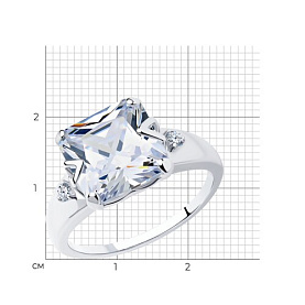 Кольцо SOKOLOV - Серебро 925, Фианит (арт. 94012079)