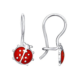 Серьги SOKOLOV - Серебро 925, Эмаль (арт. 94021634)