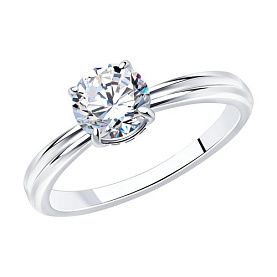 Кольцо SOKOLOV - Серебро 925, Фианит (арт. 94012810)