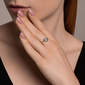 Кольцо SOKOLOV - Серебро 925, Топаз, Фианит (арт. 92014451)