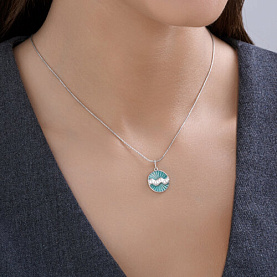 Подвеска Diamant - Серебро 925, Фианит, Эмаль (арт. 94-130-00010-1)