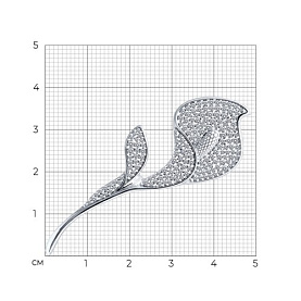 Брошь SOKOLOV - Серебро 925, Фианит (арт. 94049021)