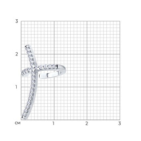 Серьга SOKOLOV - Серебро 925, Фианит (арт. 94170392)