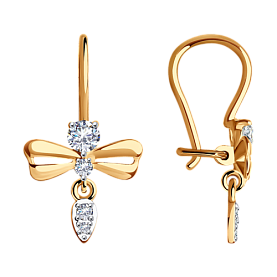 Серьги SOKOLOV - Золото 375, Фианит (арт. 029481-4)