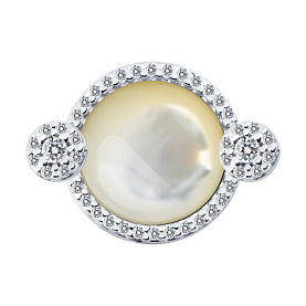 Кольцо Diamant - Серебро 925, Перламутр, Фианит (арт. 94-310-02314-1)
