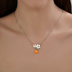 Колье SOKOLOV - Серебро 925, Фианит, Эмаль (арт. 94071103)