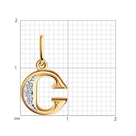 Подвеска SOKOLOV - Золото 585, Фианит (арт. 031101)