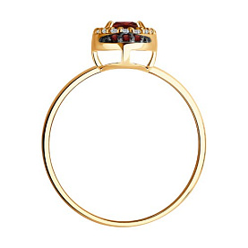 Кольцо SOKOLOV - Серебро 925, Гранат, Фианит (арт. 92014905)