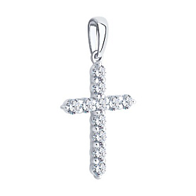 Подвеска SOKOLOV - Золото 585, Фианит (арт. 035844-3)